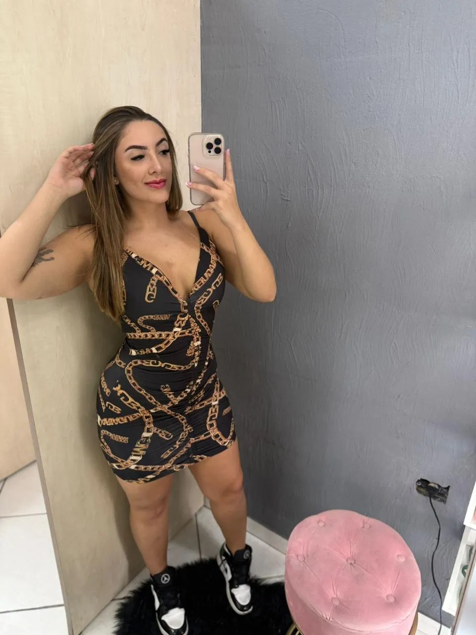 Vestido Drapeado Correntes Gold Maria Gueixa 3