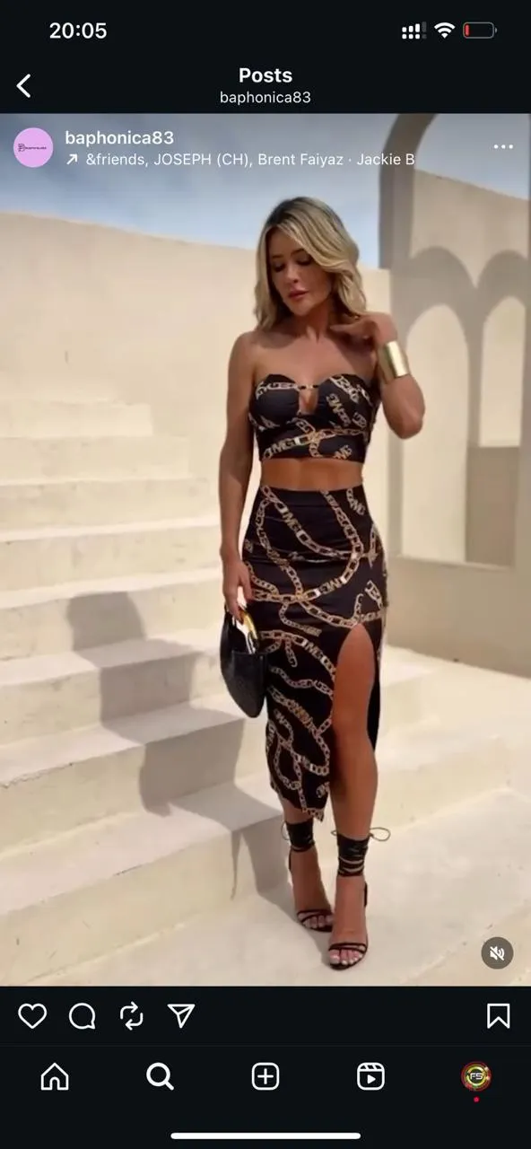 Conjunto Midi Correntes Gold Maria Gueixa 1