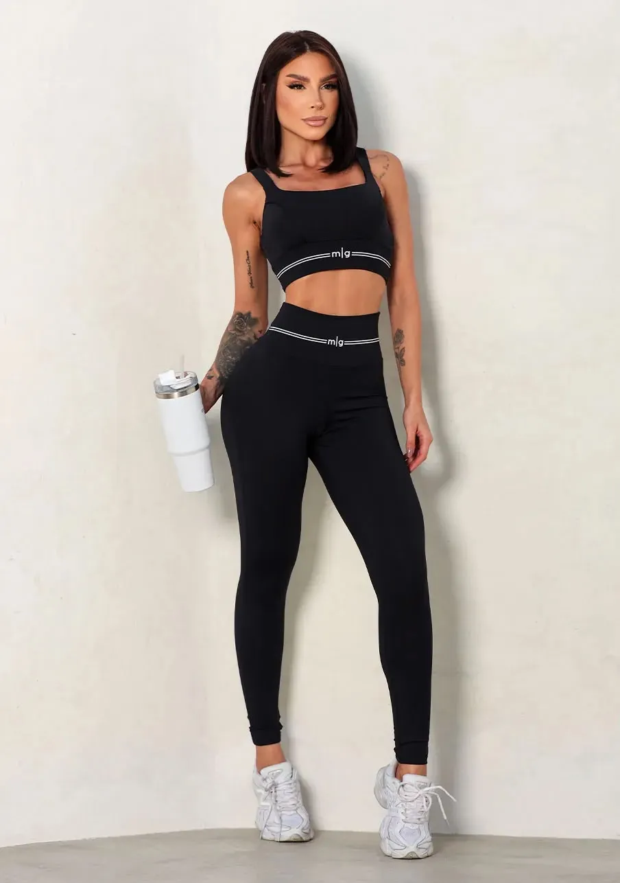 Conjunto Maria Gueixa Cropped + Legging Cintura Alta 1