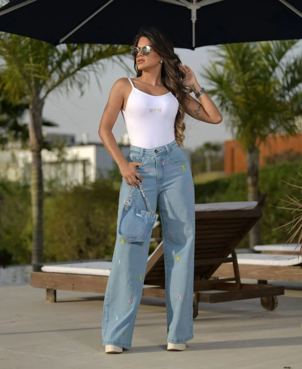 Calça Jeans Bubu Logo Colors 1