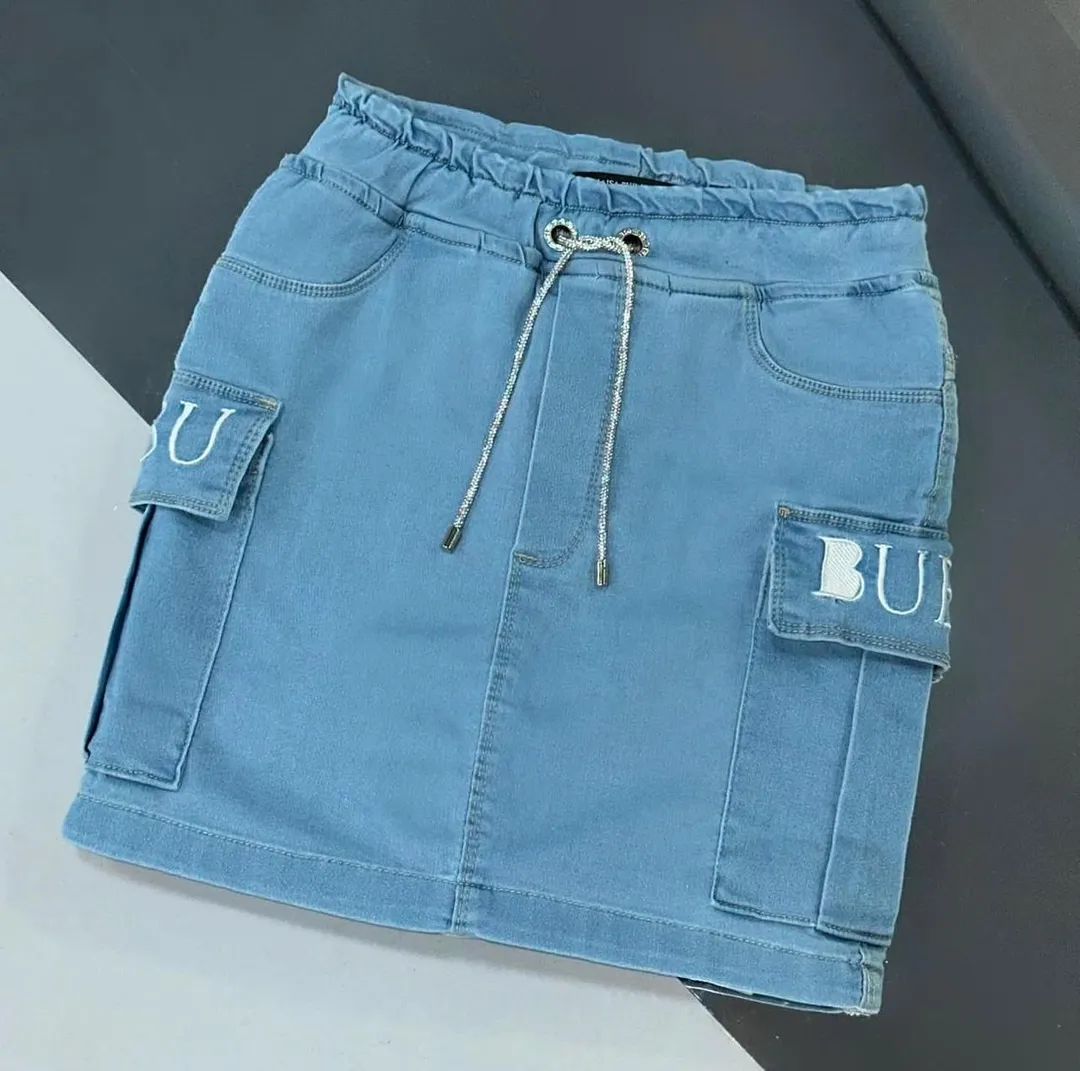 Short Saia Jeans Cargo Bubu 3