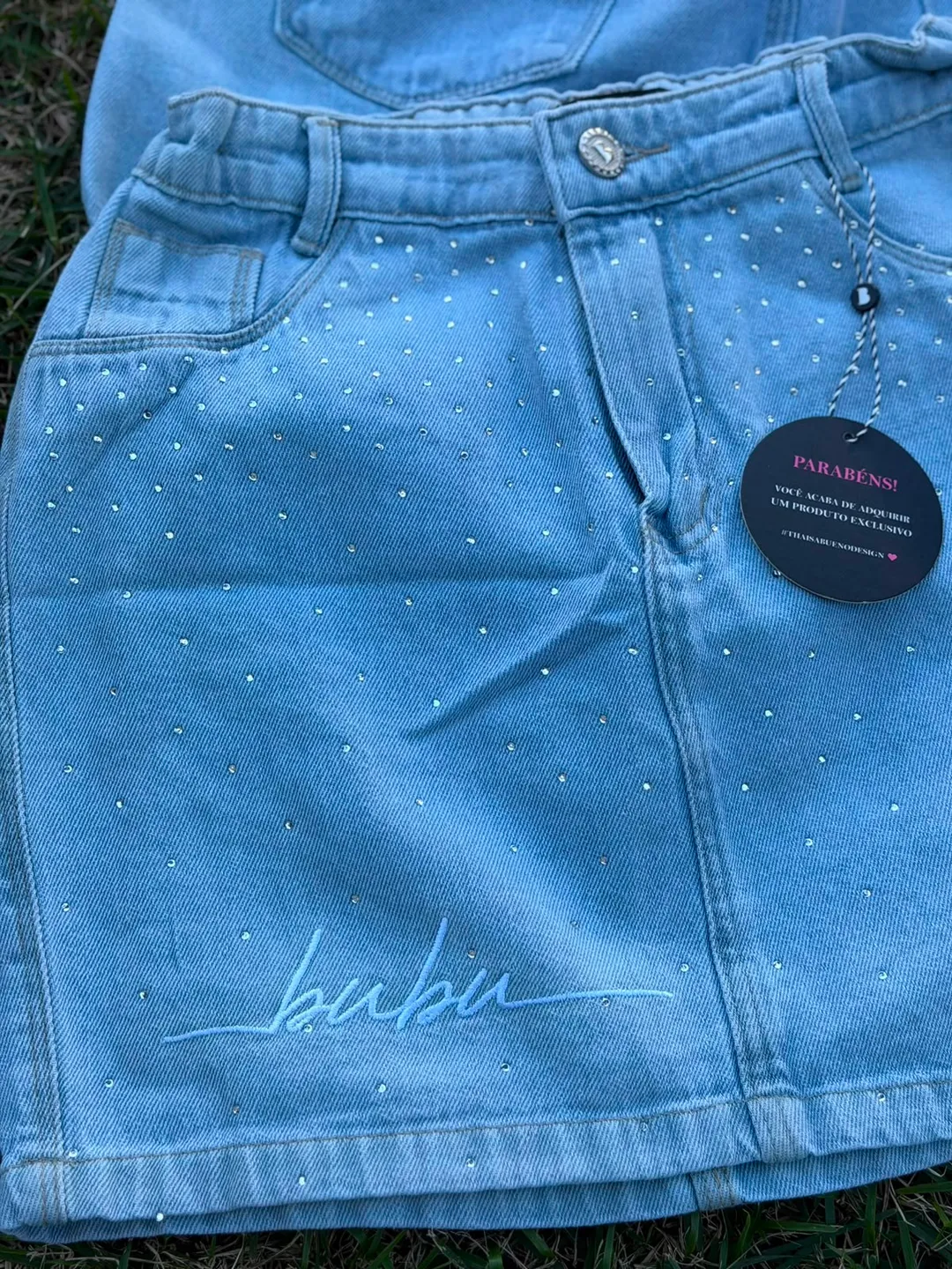 Saia Jeans Brilho Bubu 2